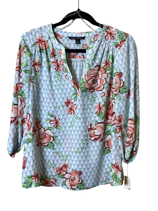 Top 3/4 Sleeve By Zac And Rachel In Floral Print, Size: S