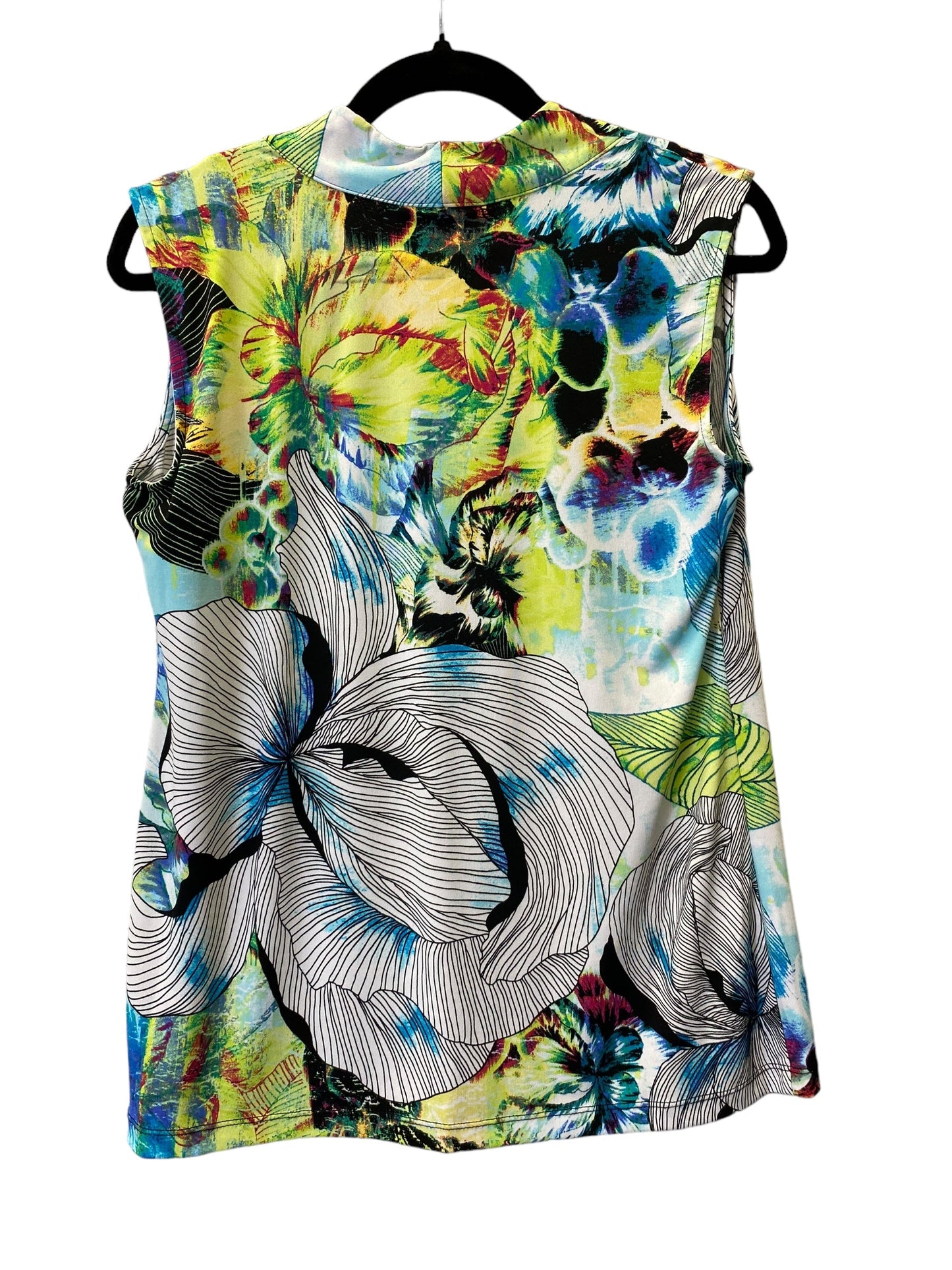 Multi-colored Top Sleeveless Dana Buchman, Size M