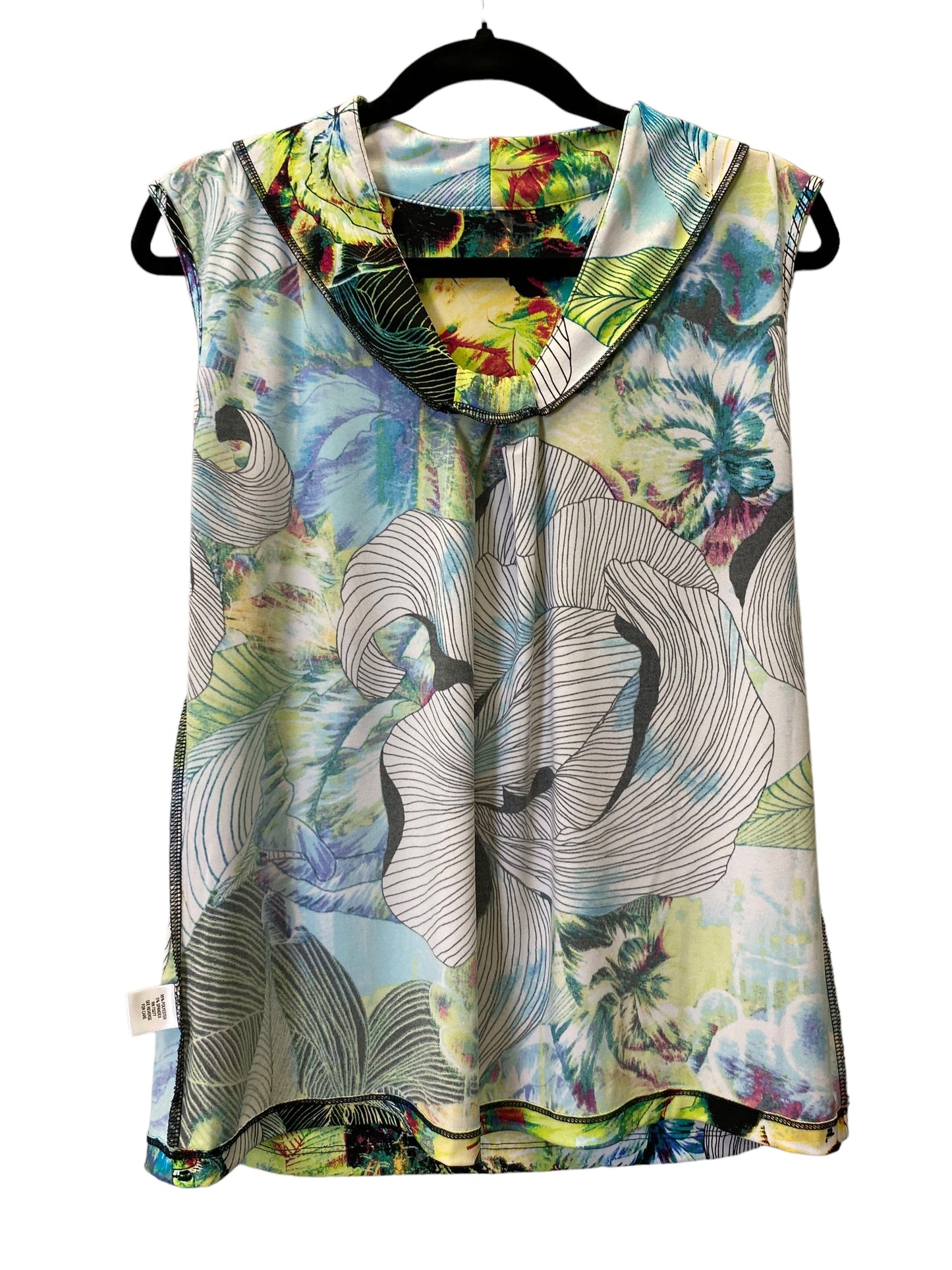 Multi-colored Top Sleeveless Dana Buchman, Size M