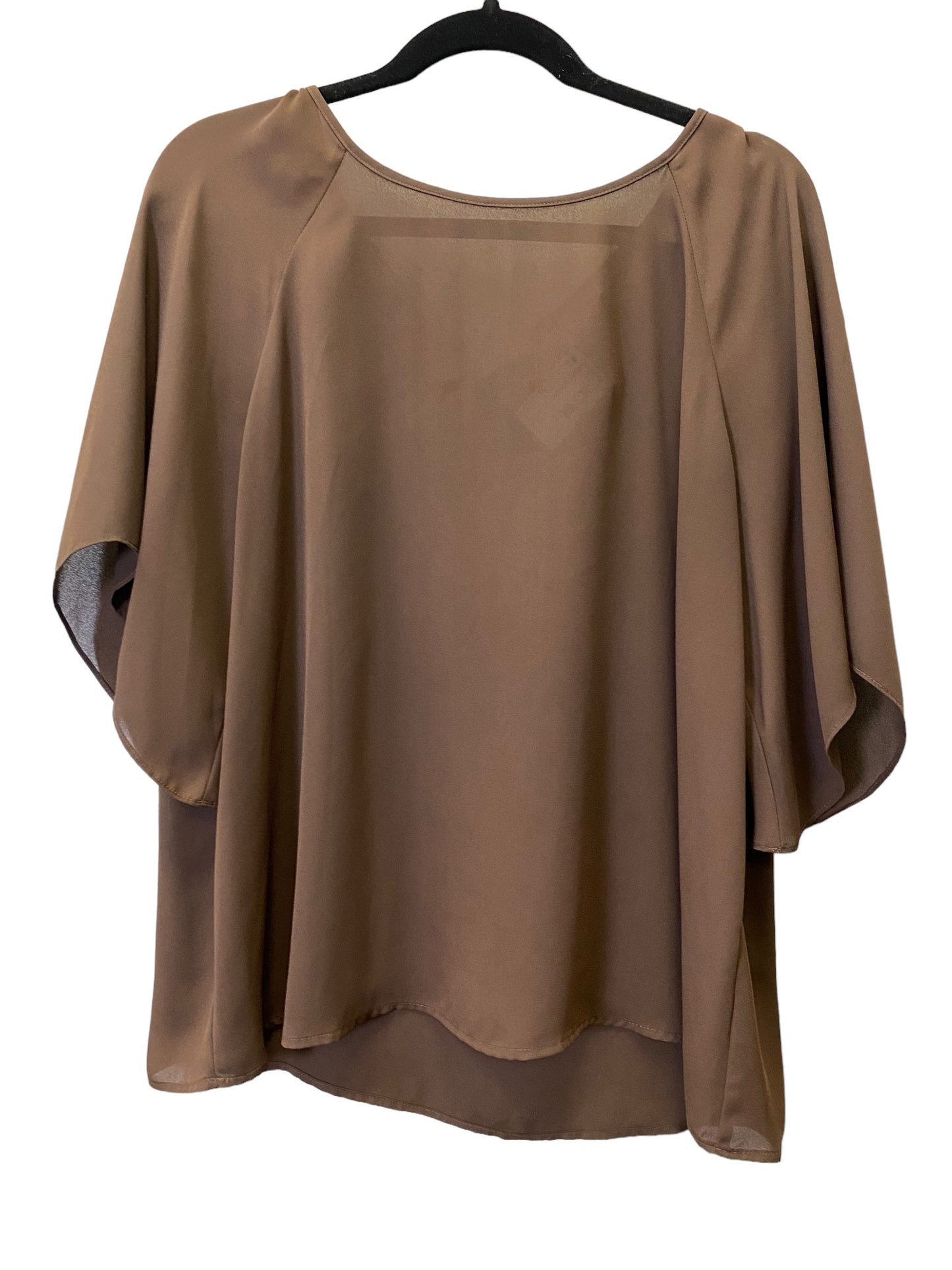 Brown Top 3/4 Sleeve Worthington, Size L