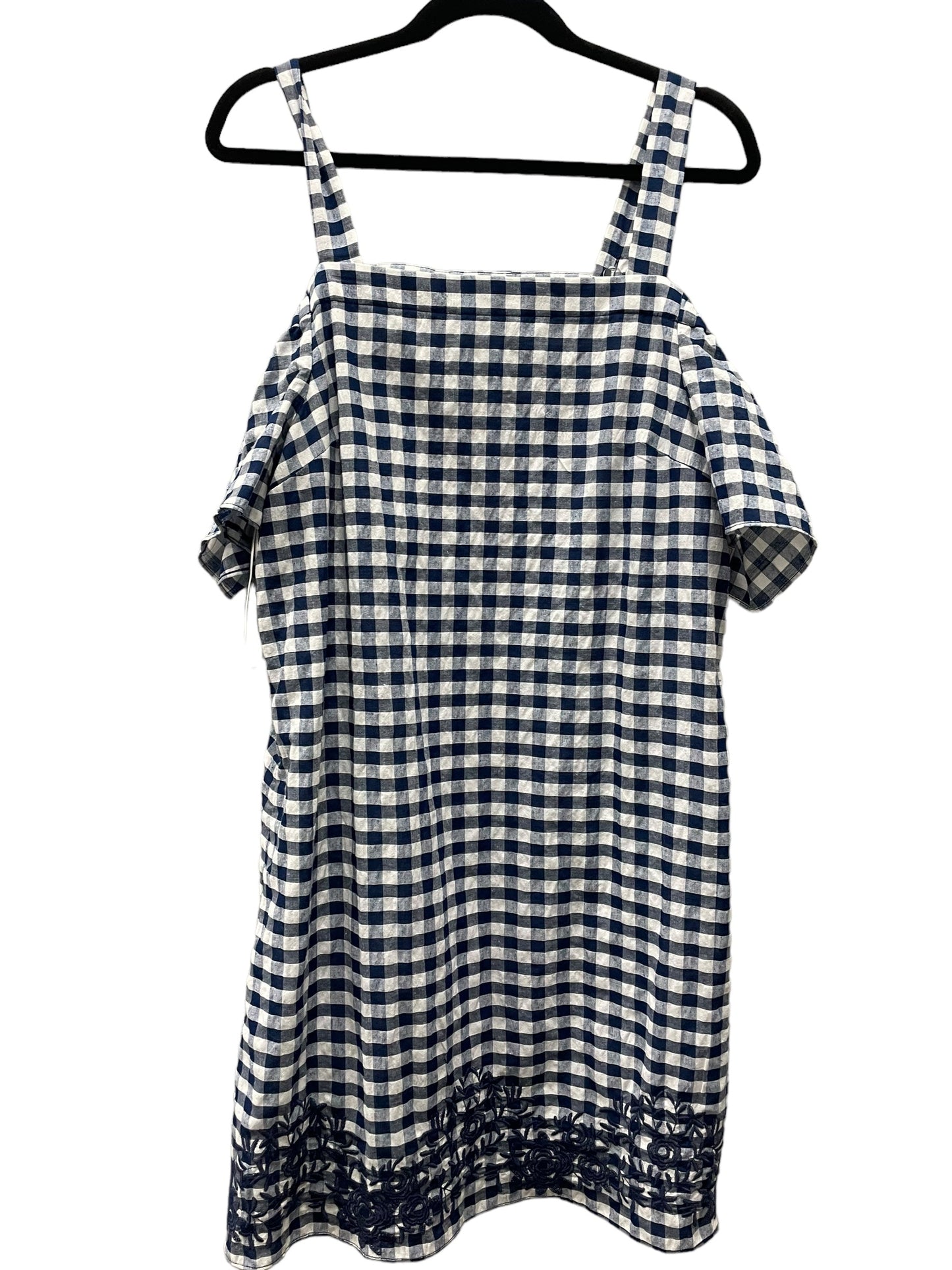 Dress Casual Midi By Nine West In Checkered Pattern, Size: M