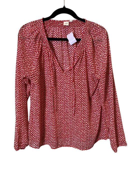 Top Long Sleeve By Gap In Red, Size: M