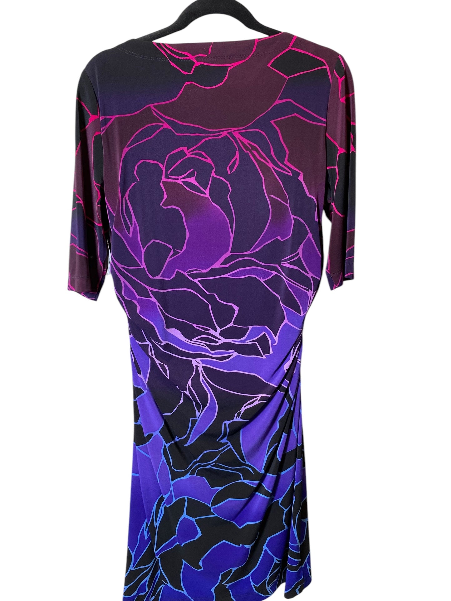 Dress Work By Jones New York In Black & Purple, Size: L