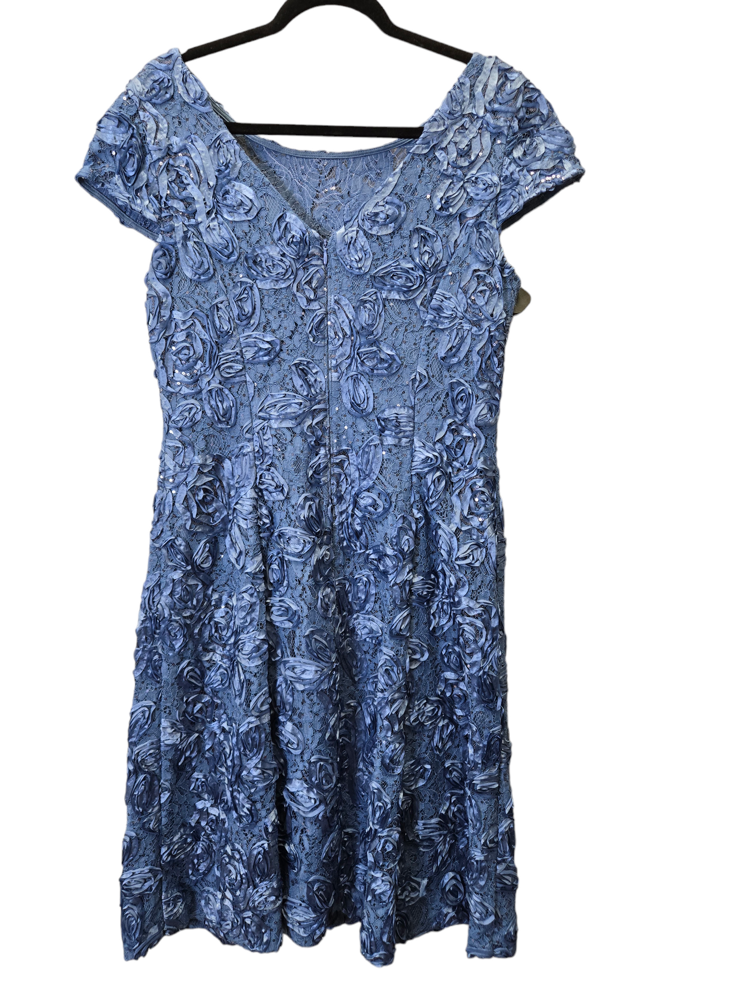 Blue Dress Party Midi Alex Evenings, Size L