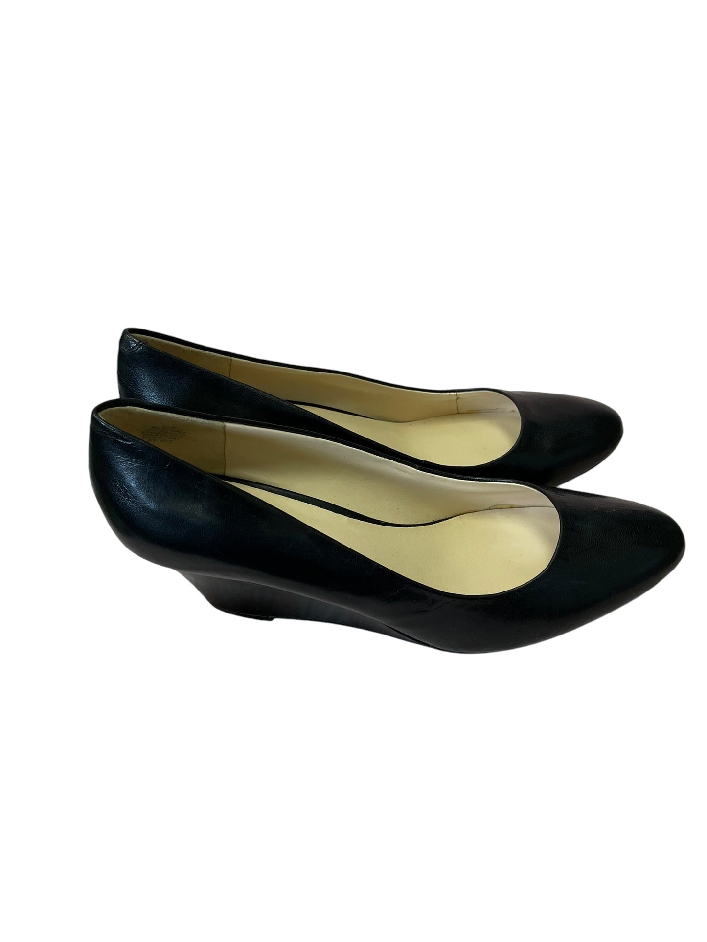 Shoes Heels Wedge By Nine West In Black, Size: 9.5