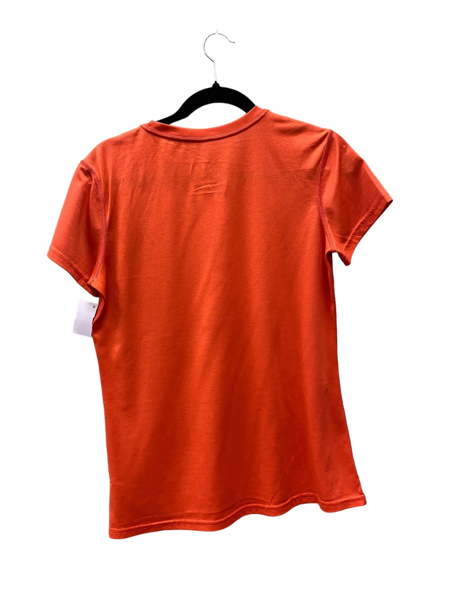 Athletic Top Short Sleeve By Nike In Orange, Size: M