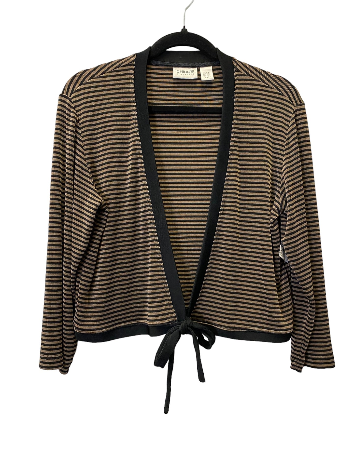 Striped Pattern Jacket Other Chicos, Size L