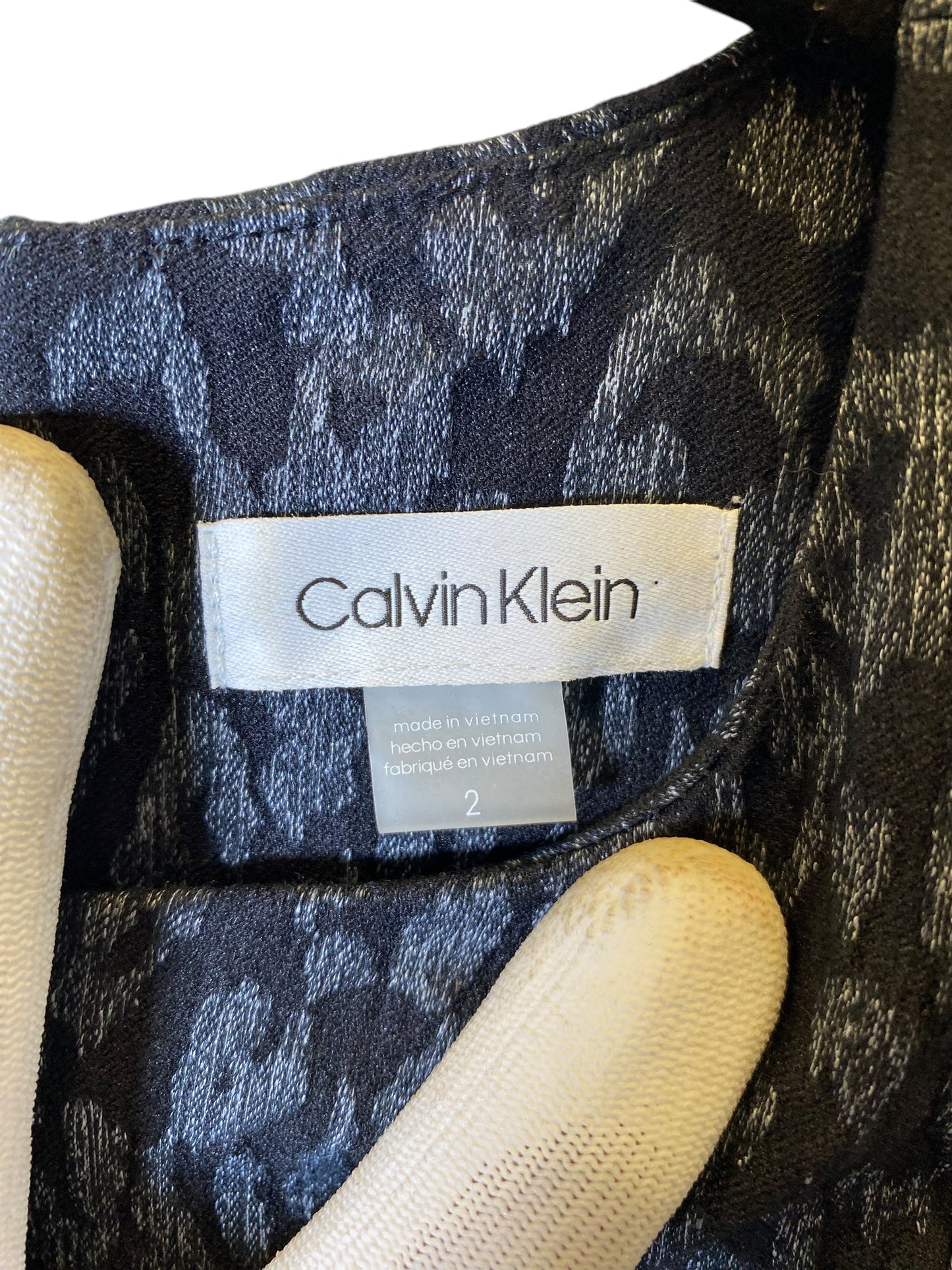 Dress Work By Calvin Klein In Snakeskin Print, Size: Xs