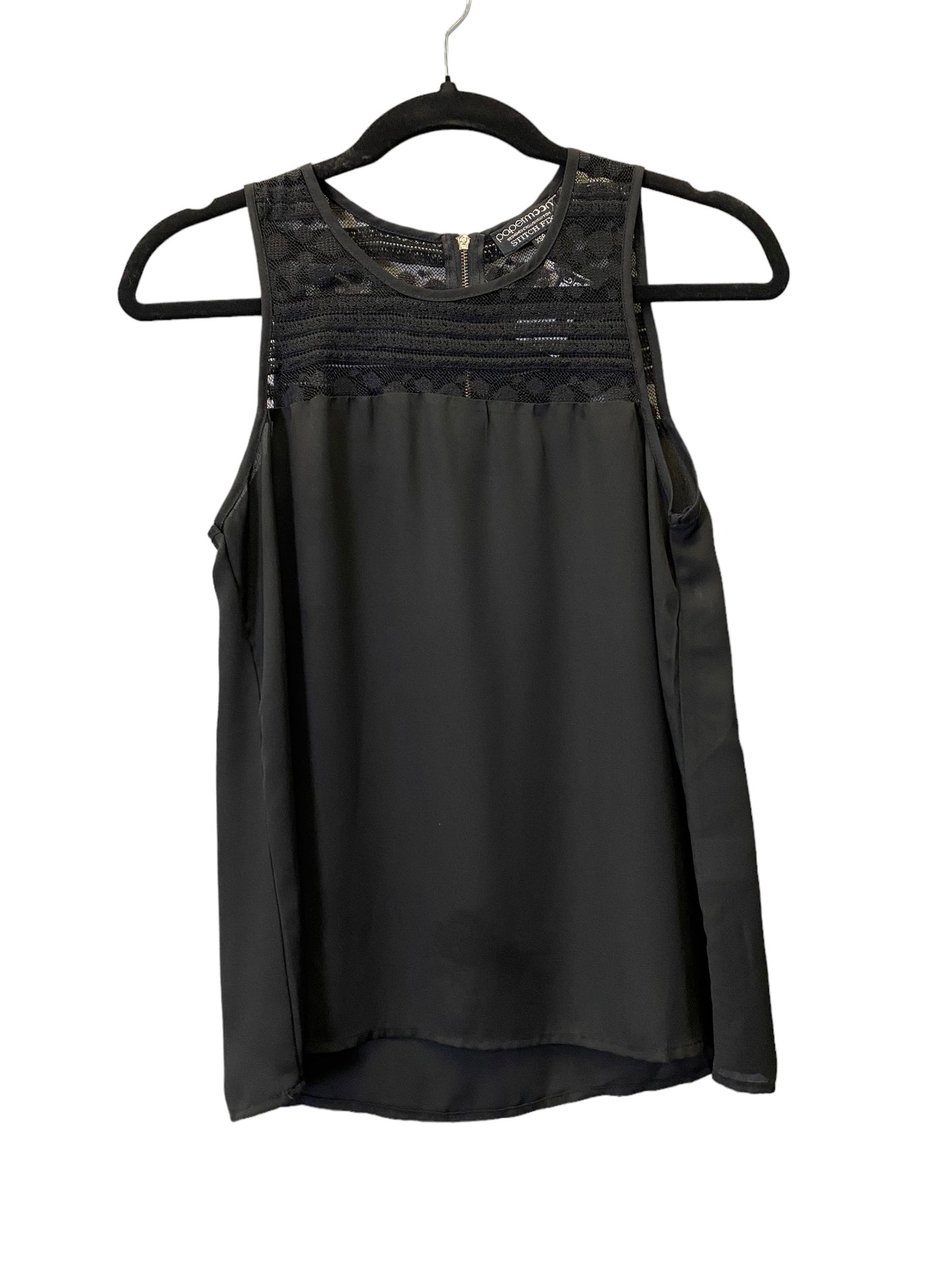 Black Top Sleeveless Clothes Mentor, Size Xs