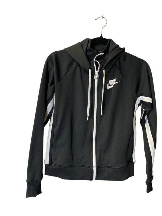 Sweatshirt Hoodie By Nike In Black & White, Size: S