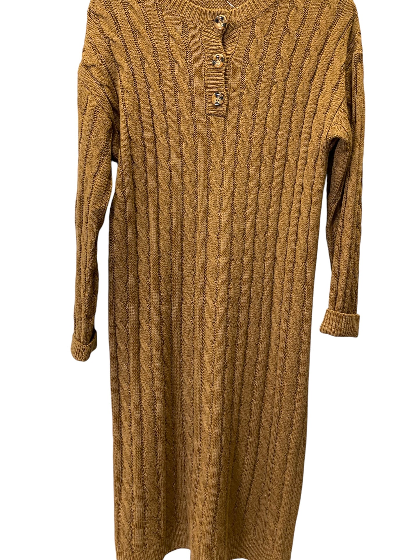 Dress Sweater By Shein In Brown, Size: S