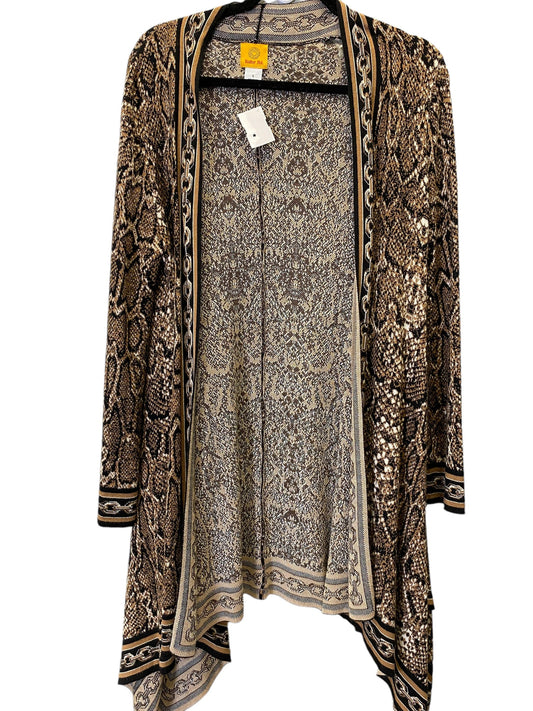 Cardigan By Ruby Rd In Snakeskin Print, Size: S