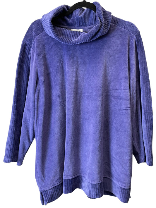 Sweater By Alfred Dunner In Purple, Size: Xl