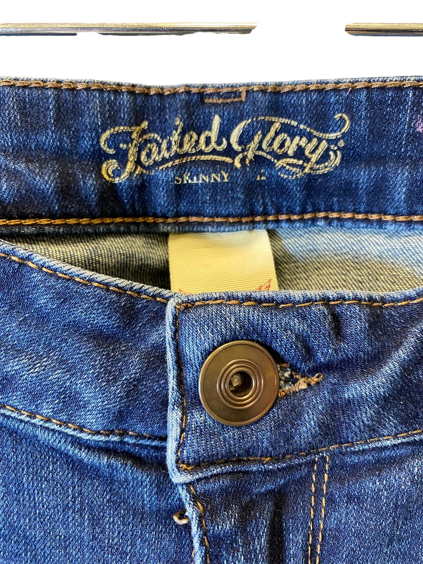 Jeans Boyfriend By Faded Glory In Blue Denim, Size: 12