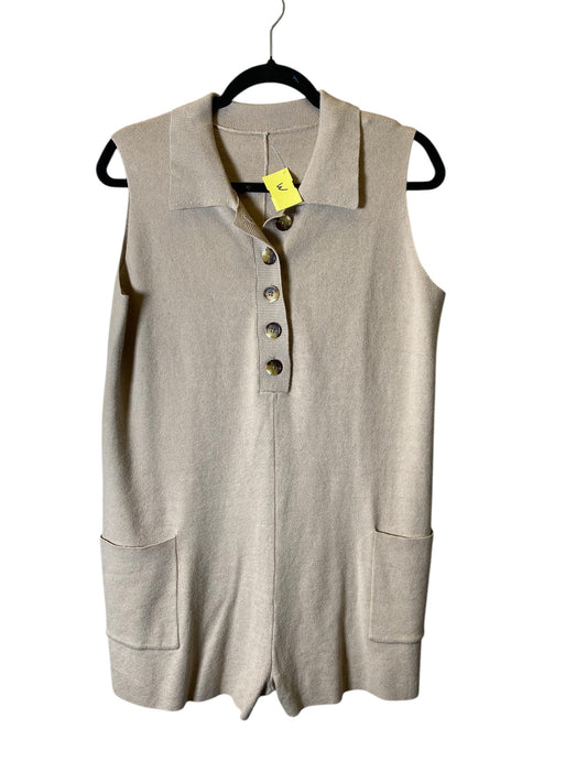 Romper By Clothes Mentor In Beige, Size: M