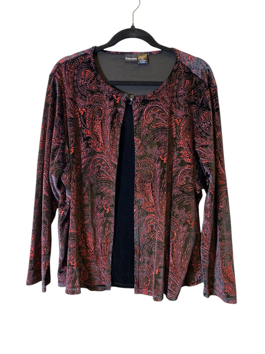 Top Long Sleeve By Clothes Mentor In Black & Red, Size: 2x