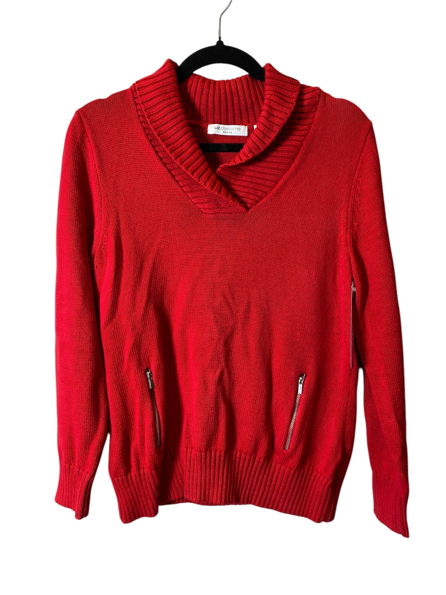 Sweater By Liz Claiborne In Red, Size: Lp