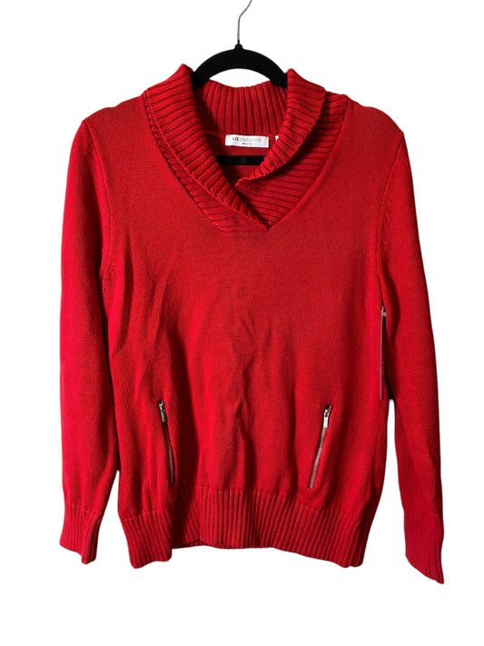 Sweater By Liz Claiborne In Red, Size: Lp