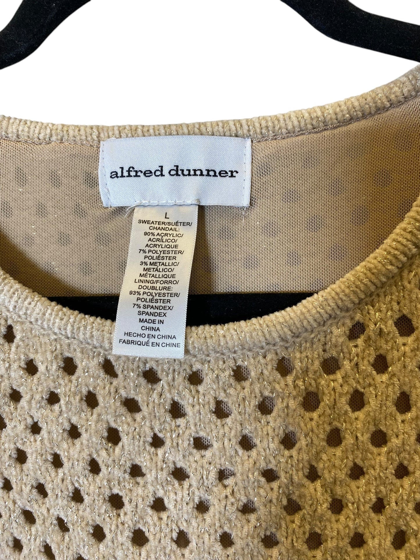 Sweater By Alfred Dunner In Gold, Size: L