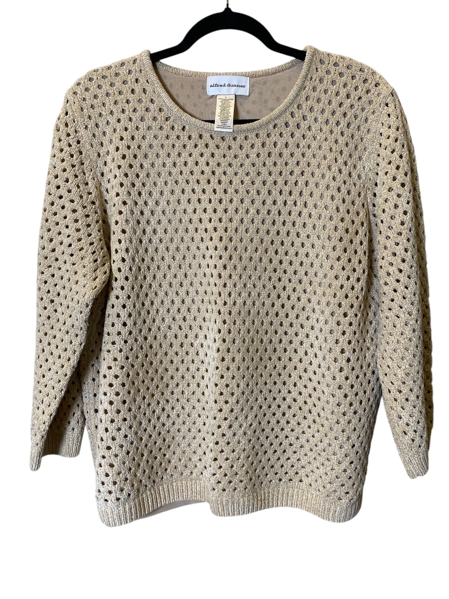 Sweater By Alfred Dunner In Gold, Size: L