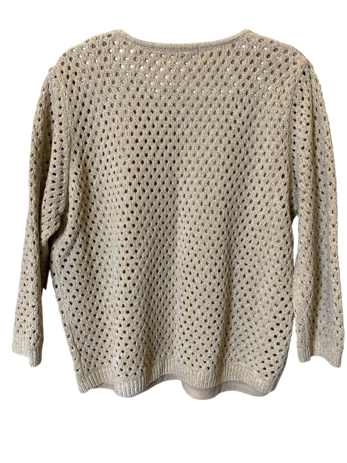 Sweater By Alfred Dunner In Gold, Size: L