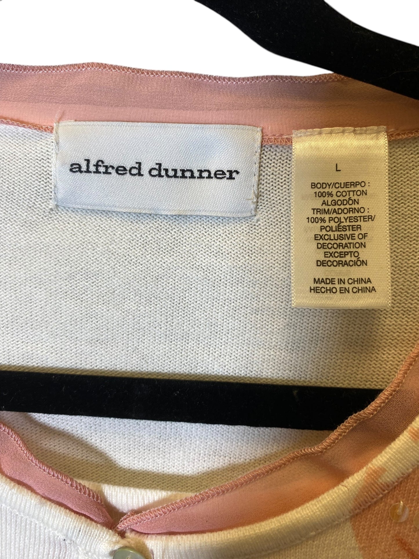 Sweater By Alfred Dunner In Floral Print, Size: L