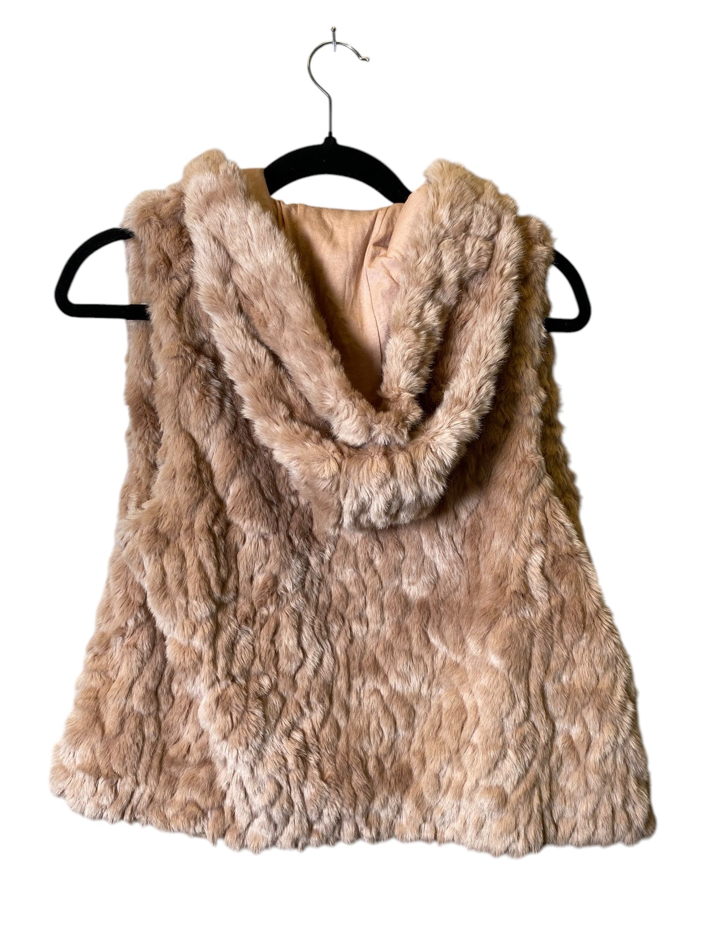 Vest Faux Fur & Sherpa By Express In Peach, Size: S