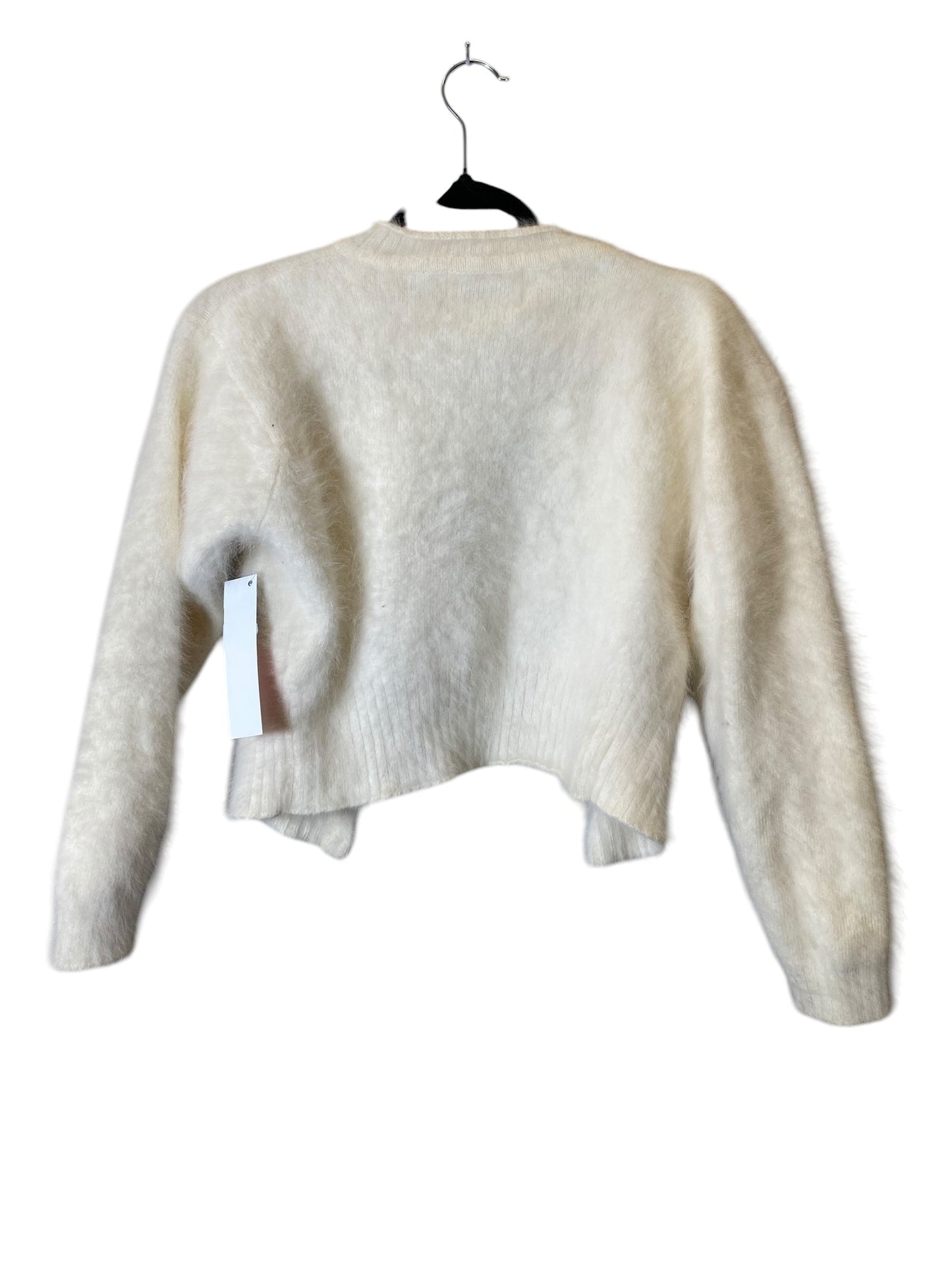 Sweater Cardigan By Express In White, Size: M