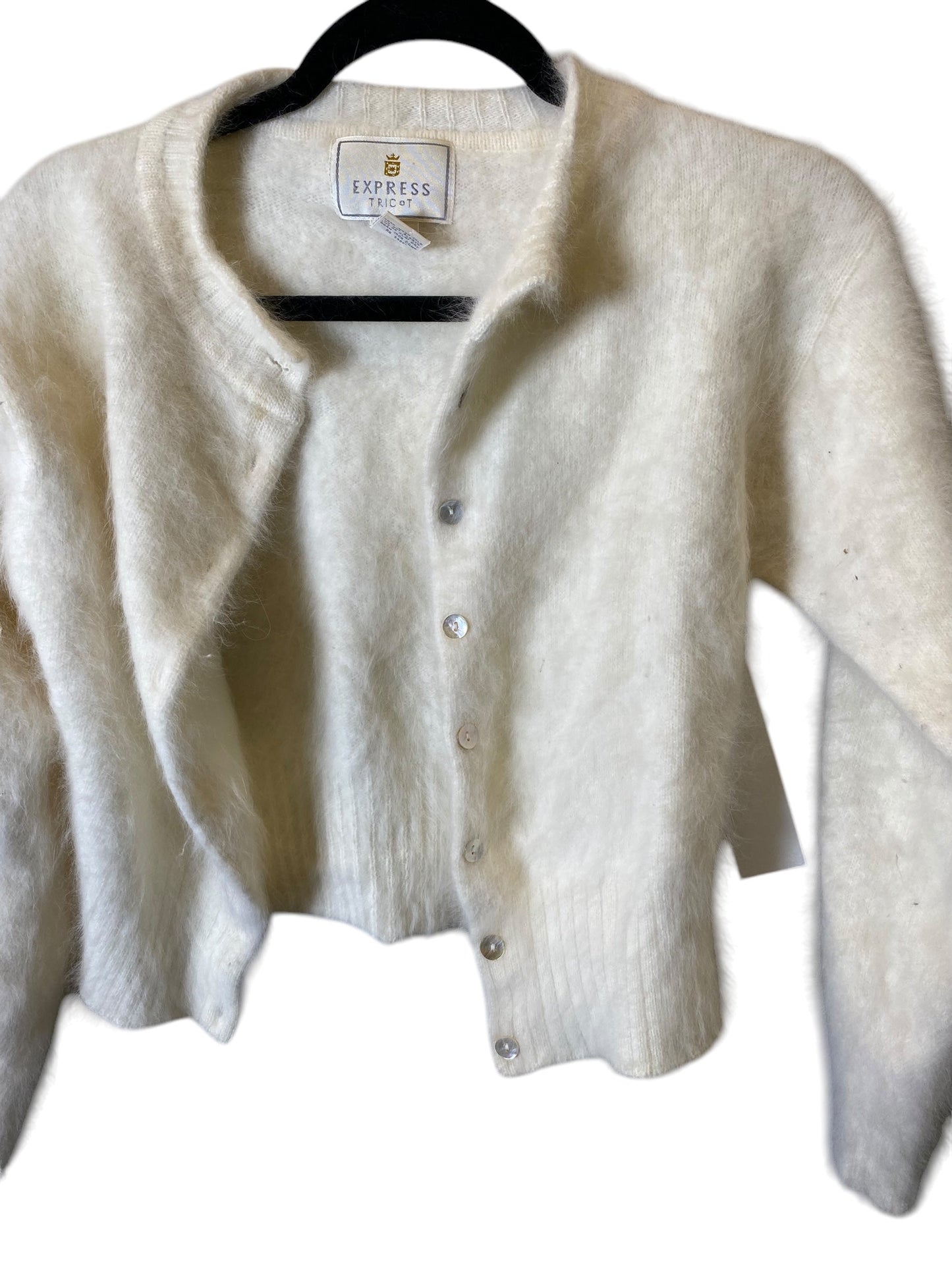 Sweater Cardigan By Express In White, Size: M