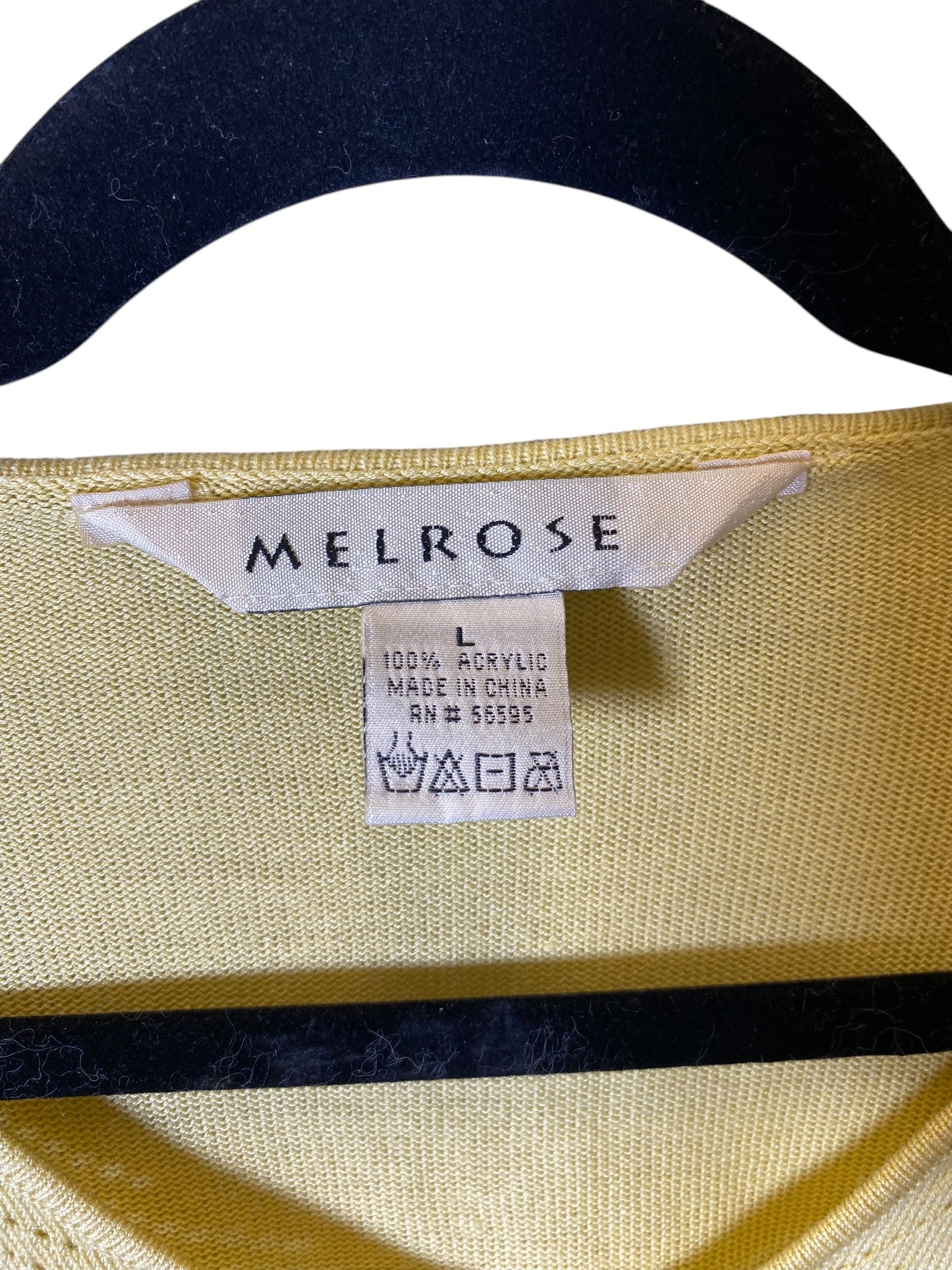 Sweater Short Sleeve By Melrose And Market In Yellow, Size: L