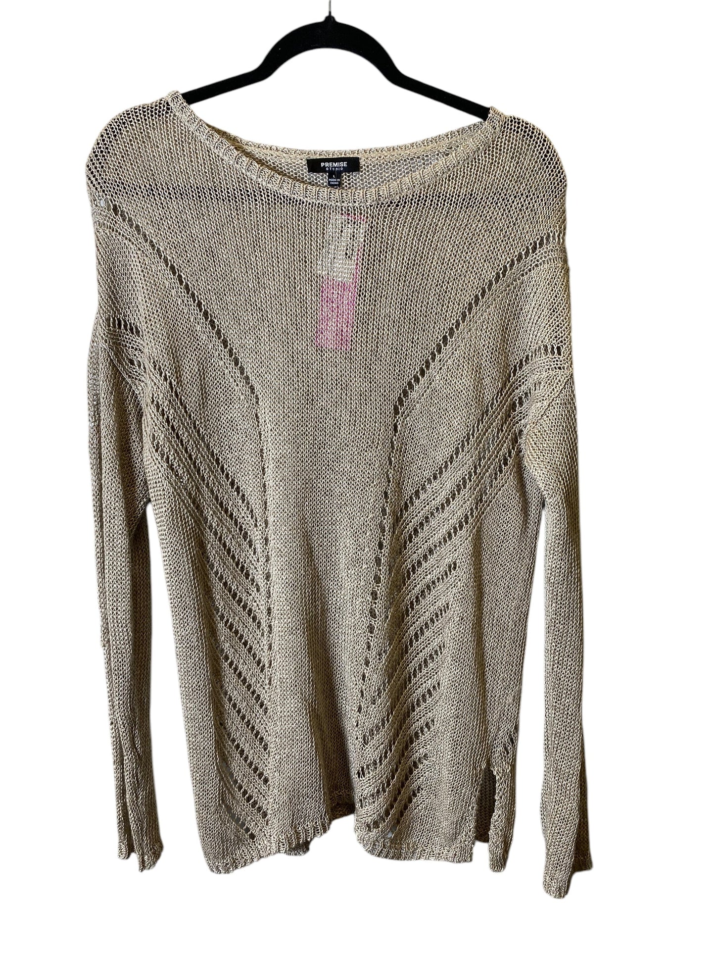 Sweater By Premise Studio In Beige, Size: L