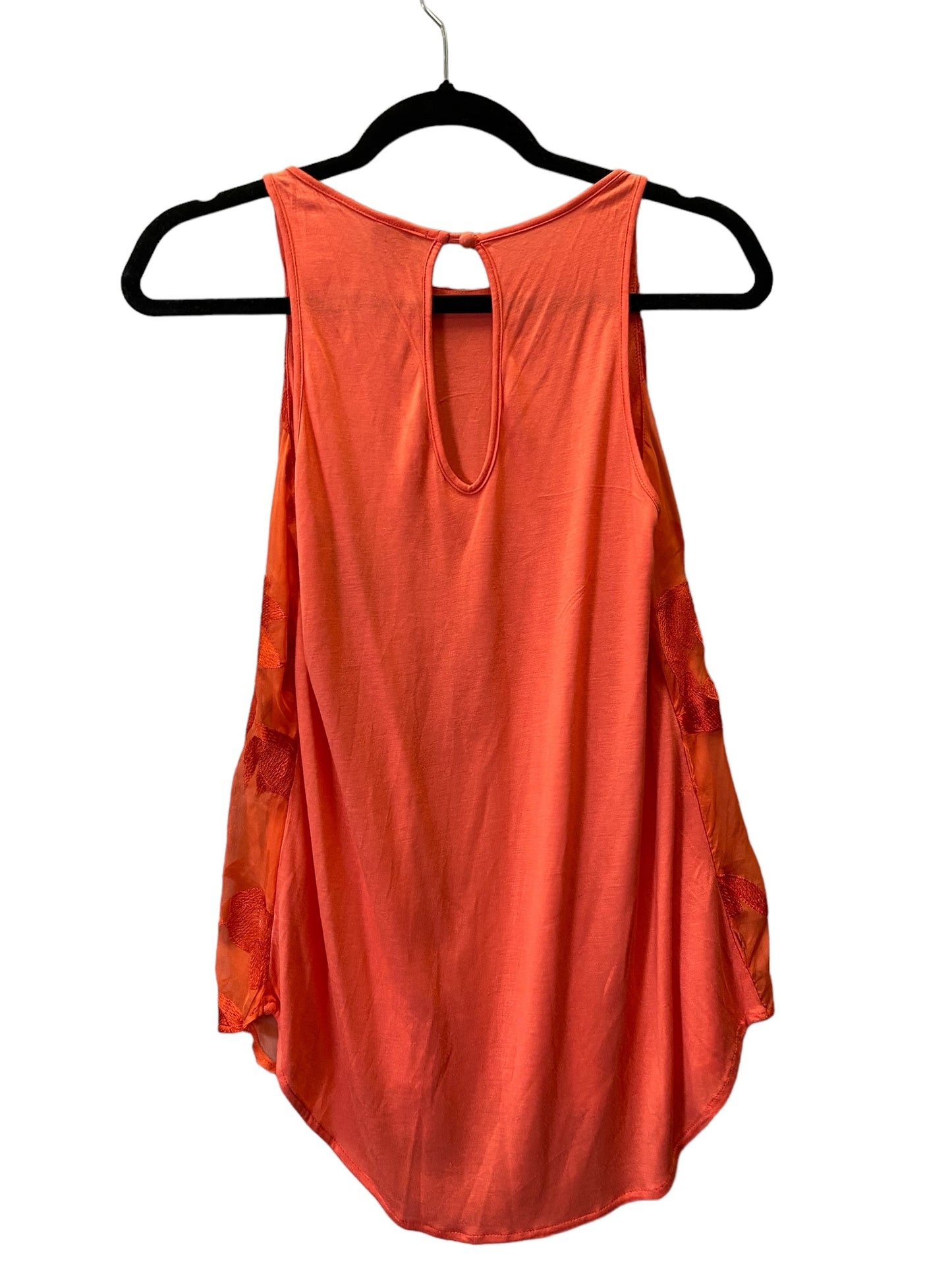 Orange Top Sleeveless Language, Size S