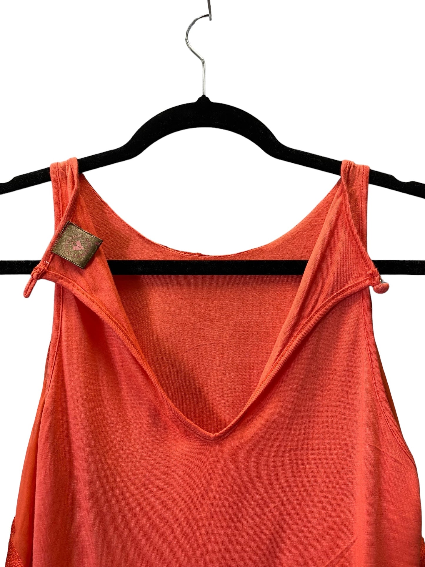 Orange Top Sleeveless Language, Size S