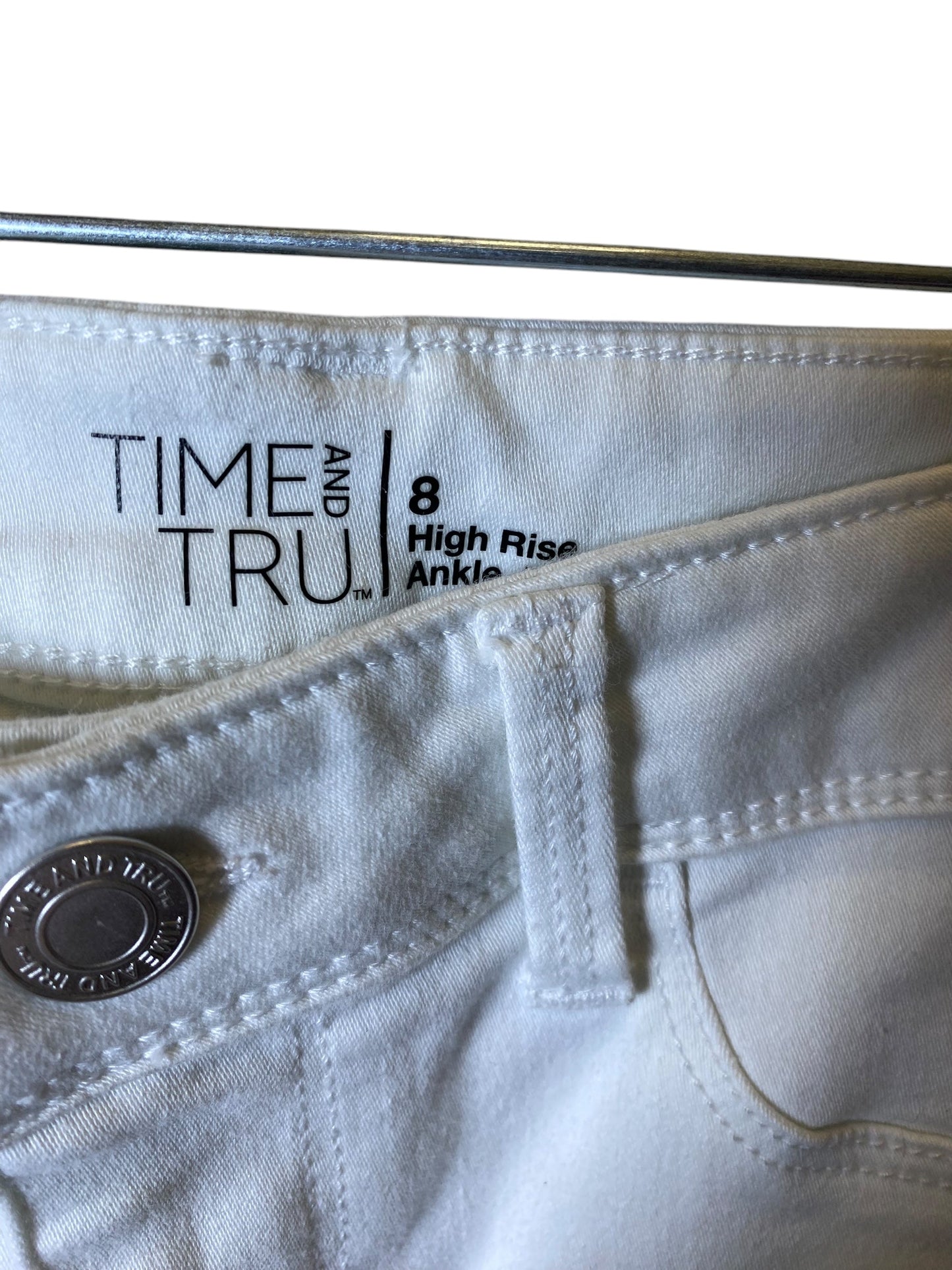 Jeans Skinny By Time And Tru In White, Size: 8