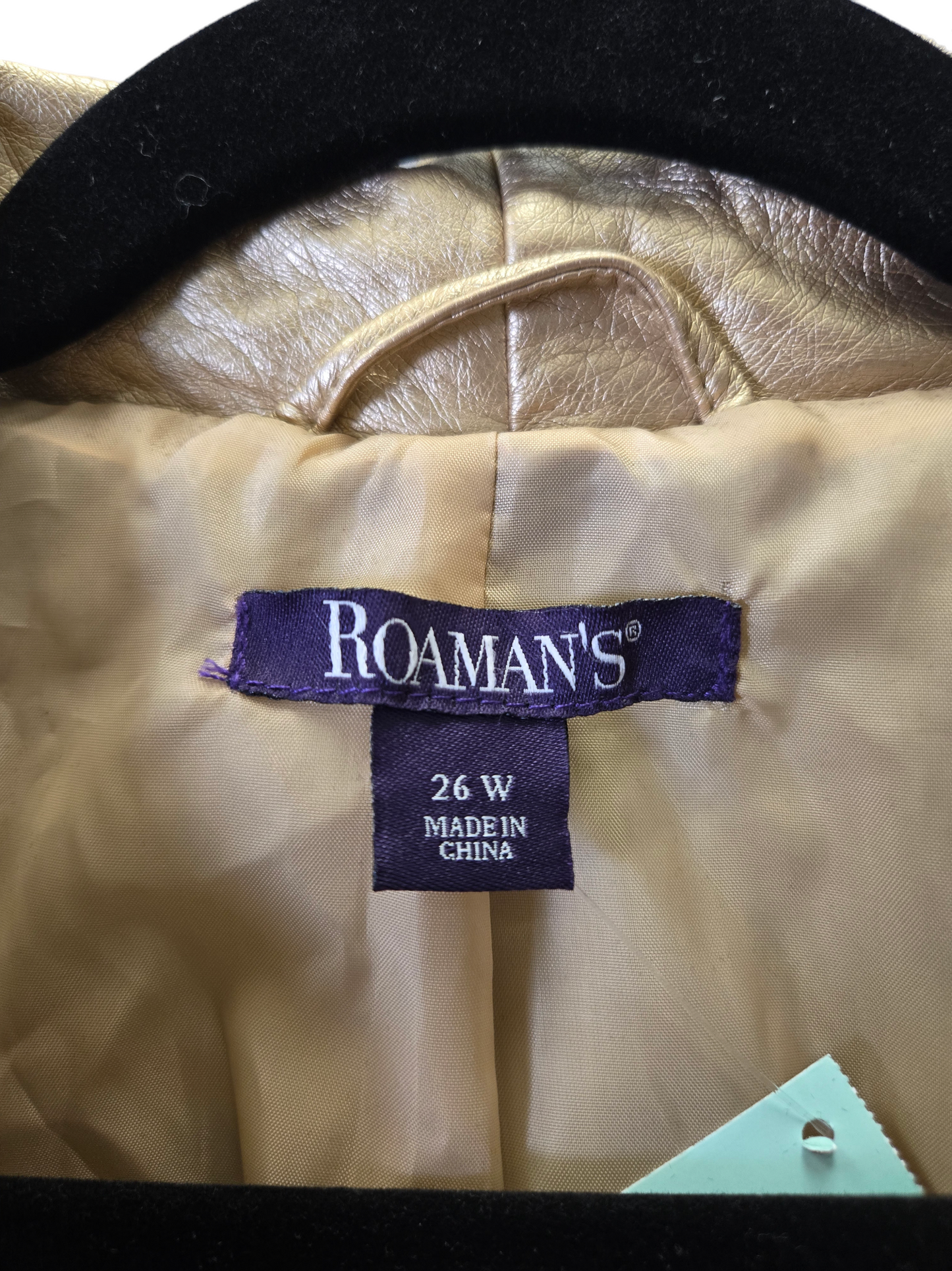 Gold Jacket Moto Romans, Size 4x