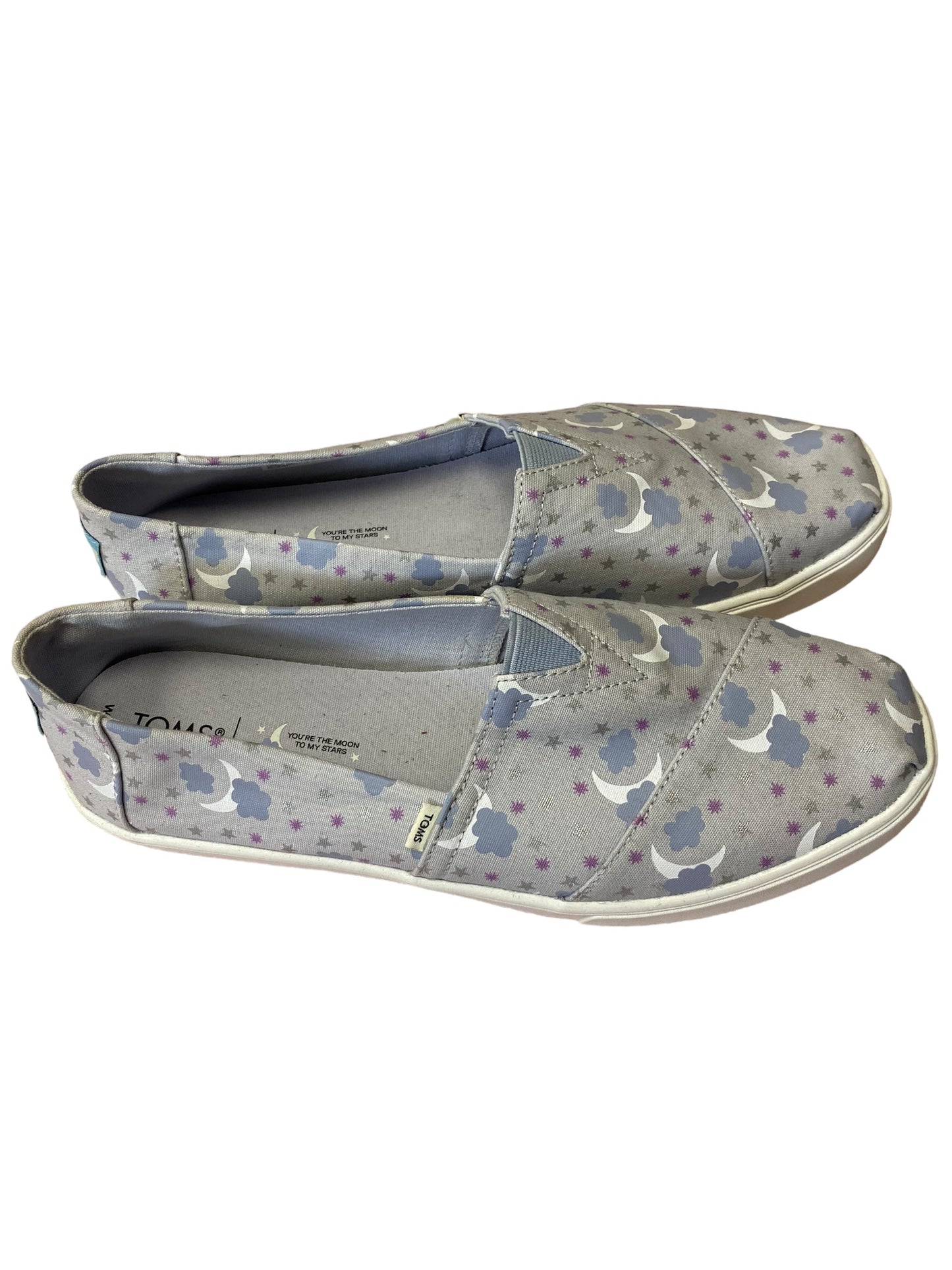 Shoes Flats By Toms In Grey, Size: 10