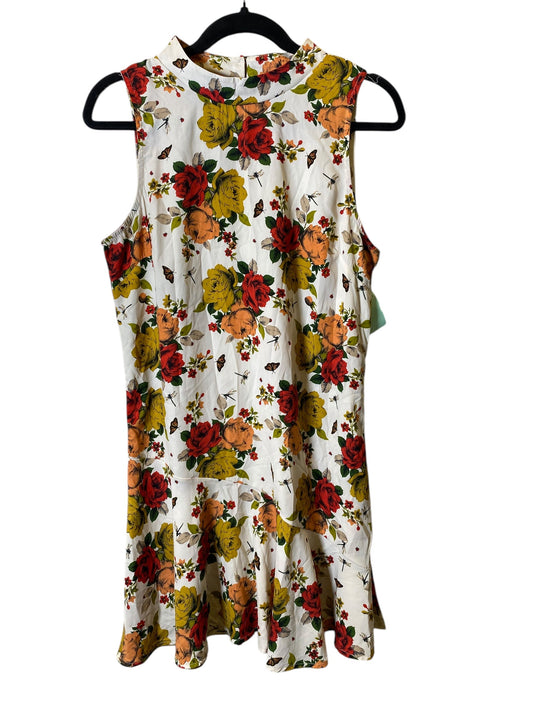 Dress Casual Midi By Cmc In Floral Print, Size: L