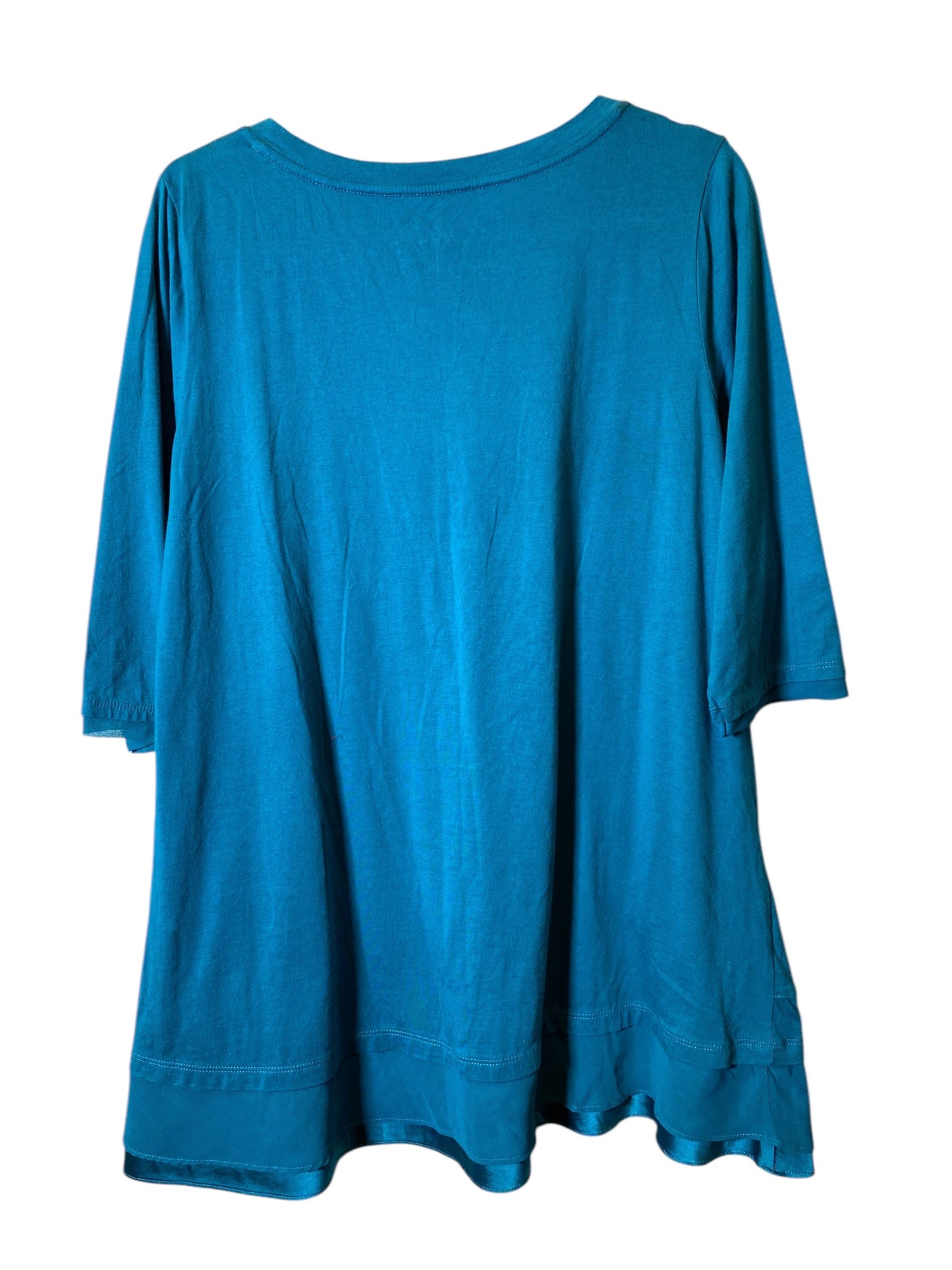 Top 3/4 Sleeve By Logo In Green, Size: Xl