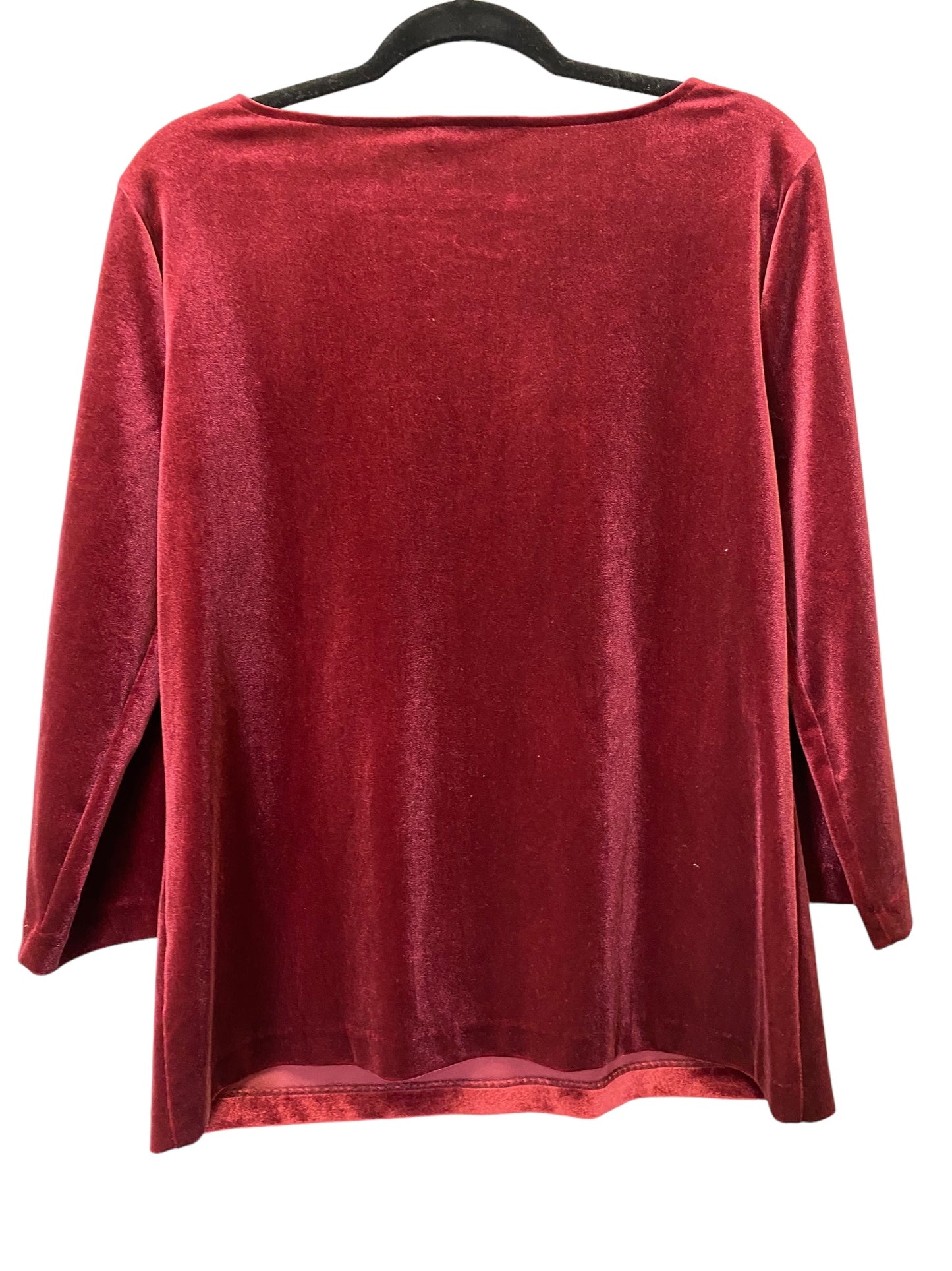 Red Blouse Long Sleeve Isaac Mizrahi, Size L