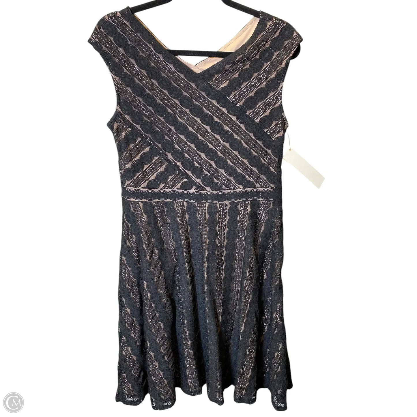 Dress Casual Midi By Cmc In Black & Tan, Size: M