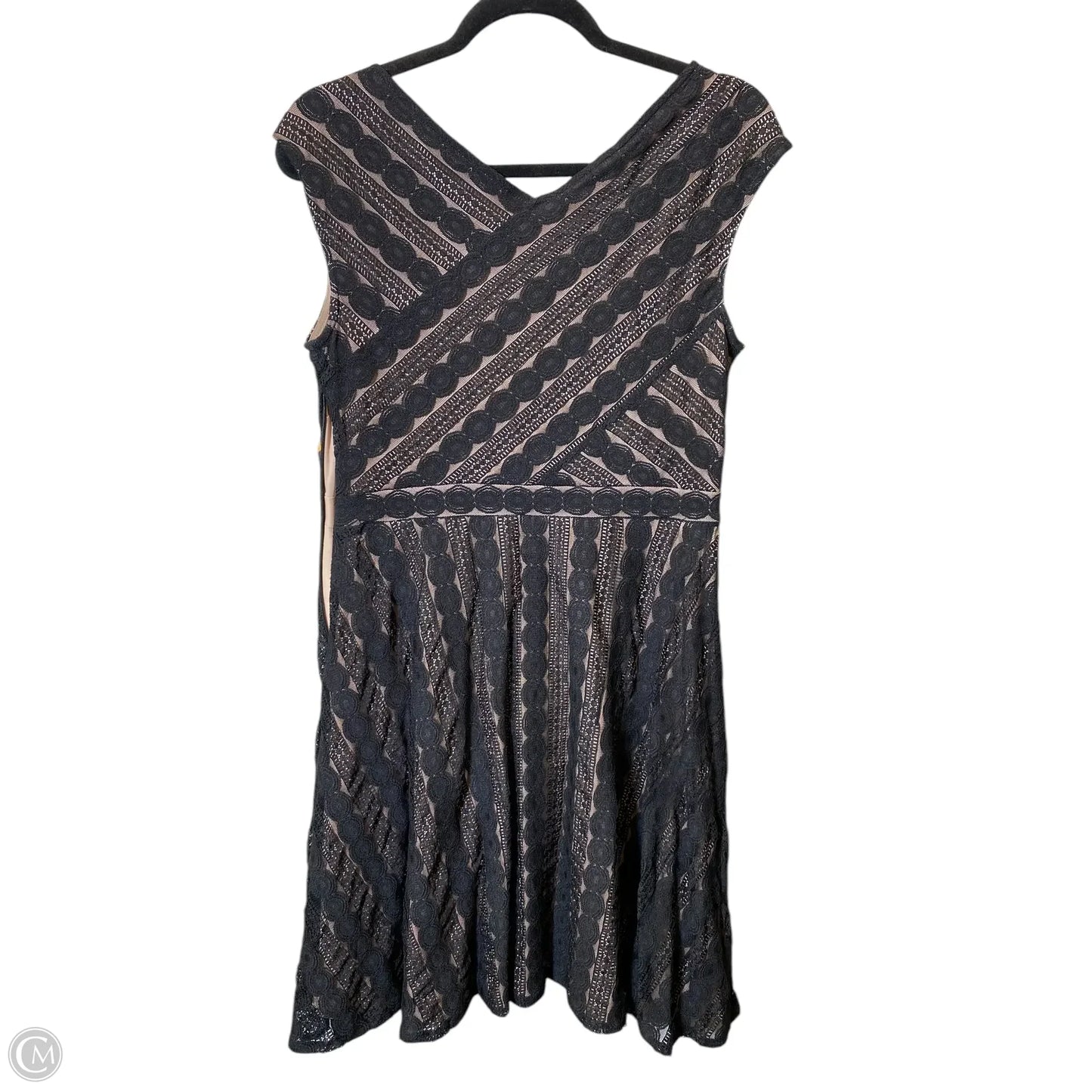 Dress Casual Midi By Cmc In Black & Tan, Size: M