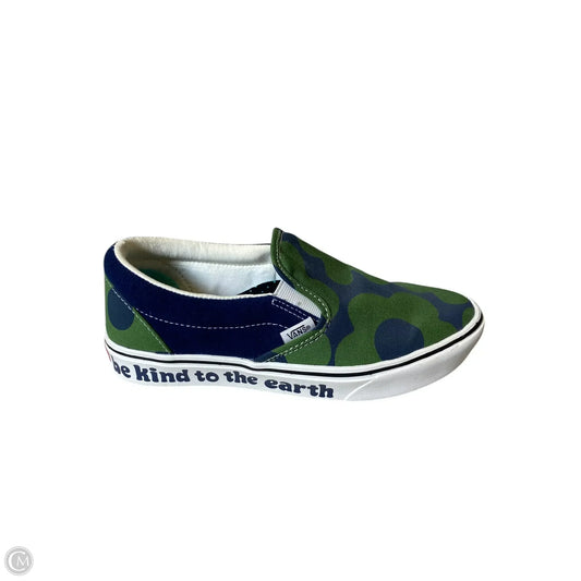 Shoes Flats By Vans In Blue & Green, Size: 7.5