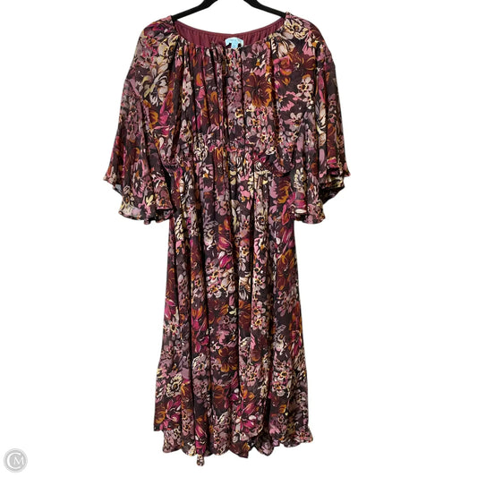 Dress Casual Midi By She + Sky In Floral Print, Size: L