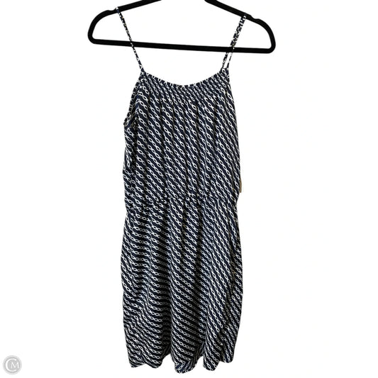 Dress Casual Midi By Gap In Blue & White, Size: L