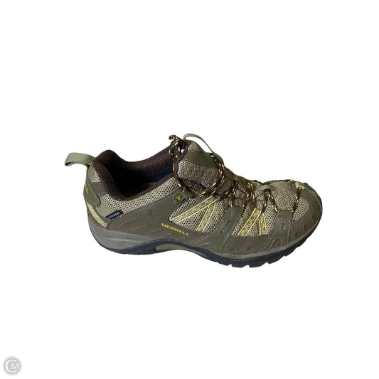 Shoes Sneakers By Merrell In Brown & Green, Size: 7.5