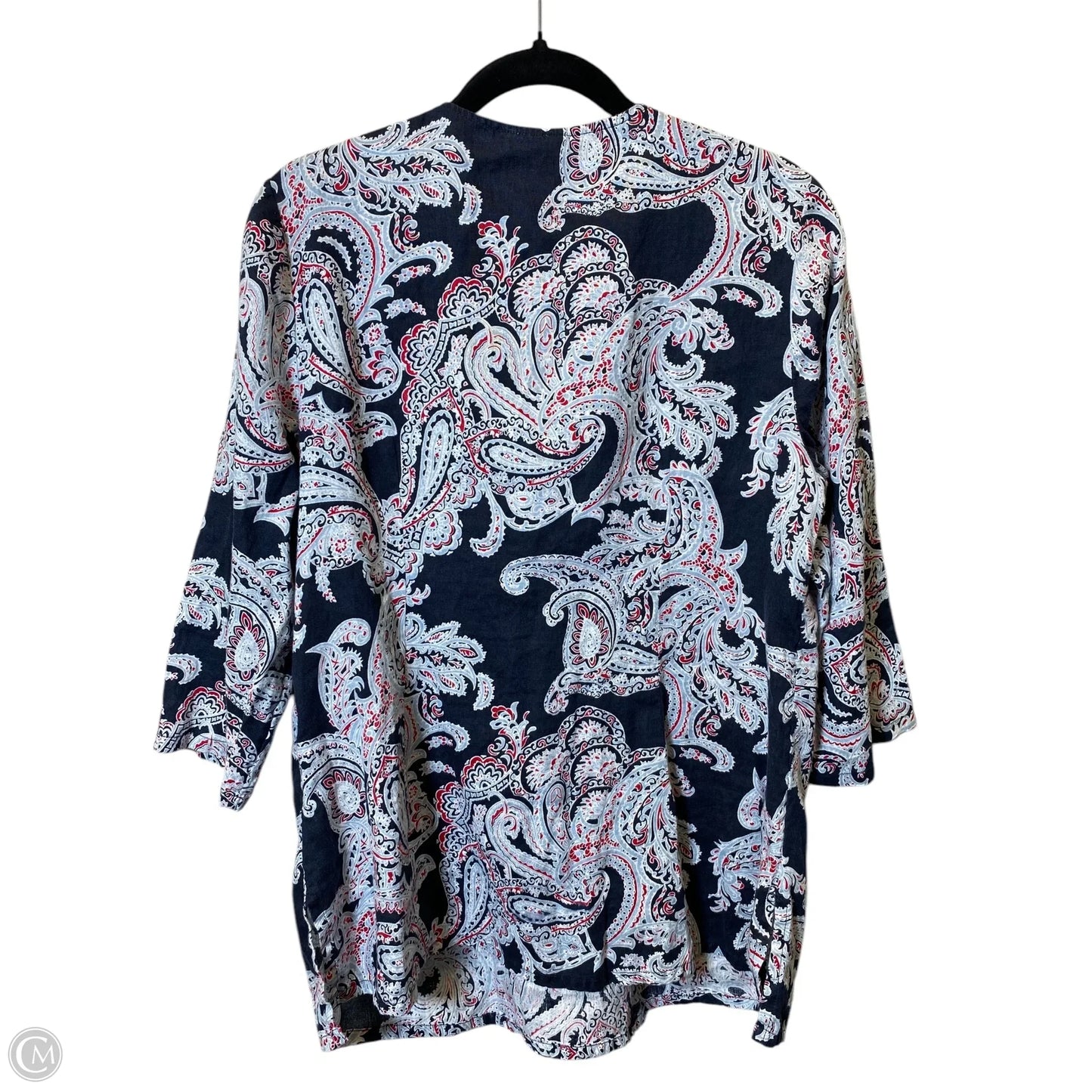 Top 3/4 Sleeve By Charter Club In Multi-colored, Size: 1x