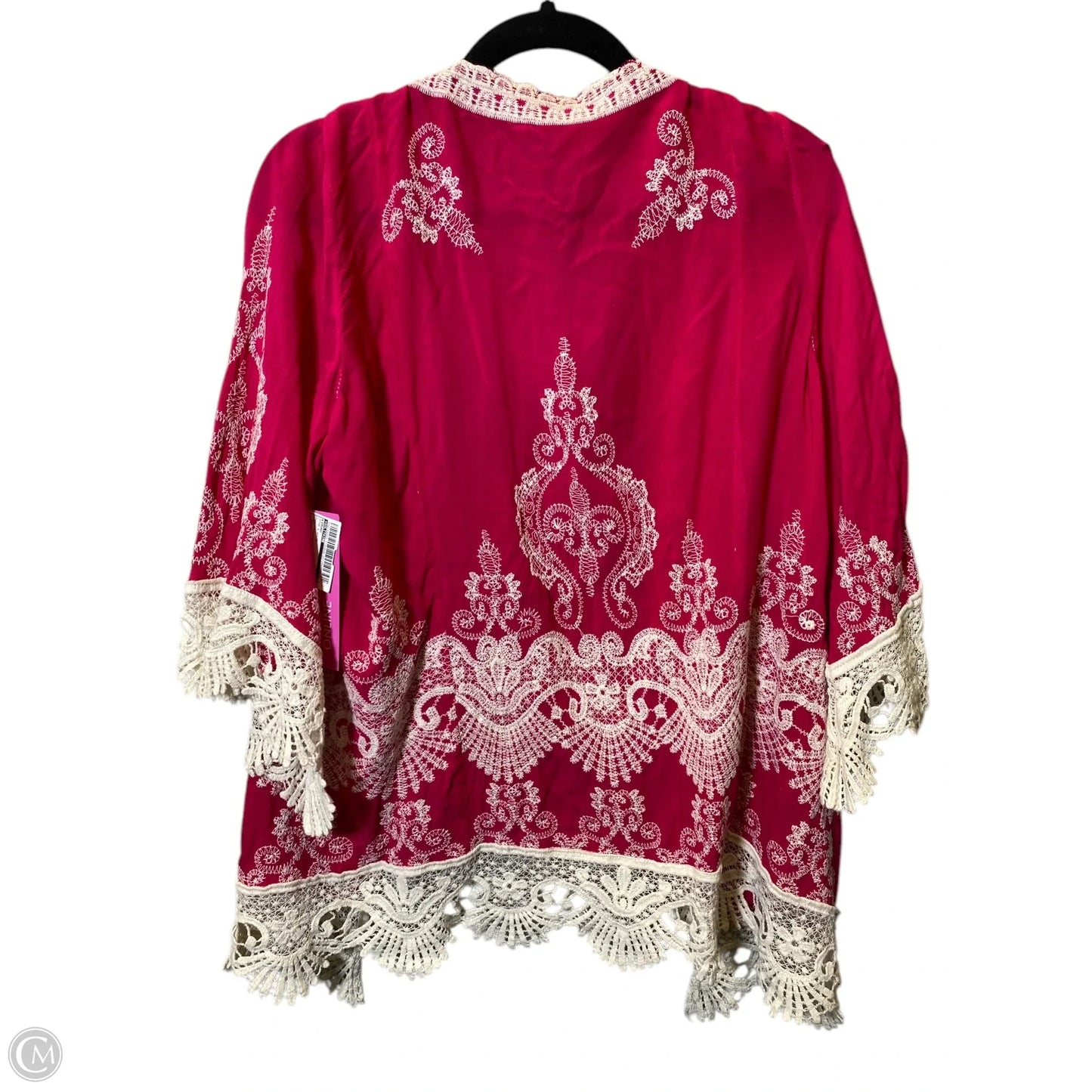 Kimono By Solitaire In Pink & White, Size: L