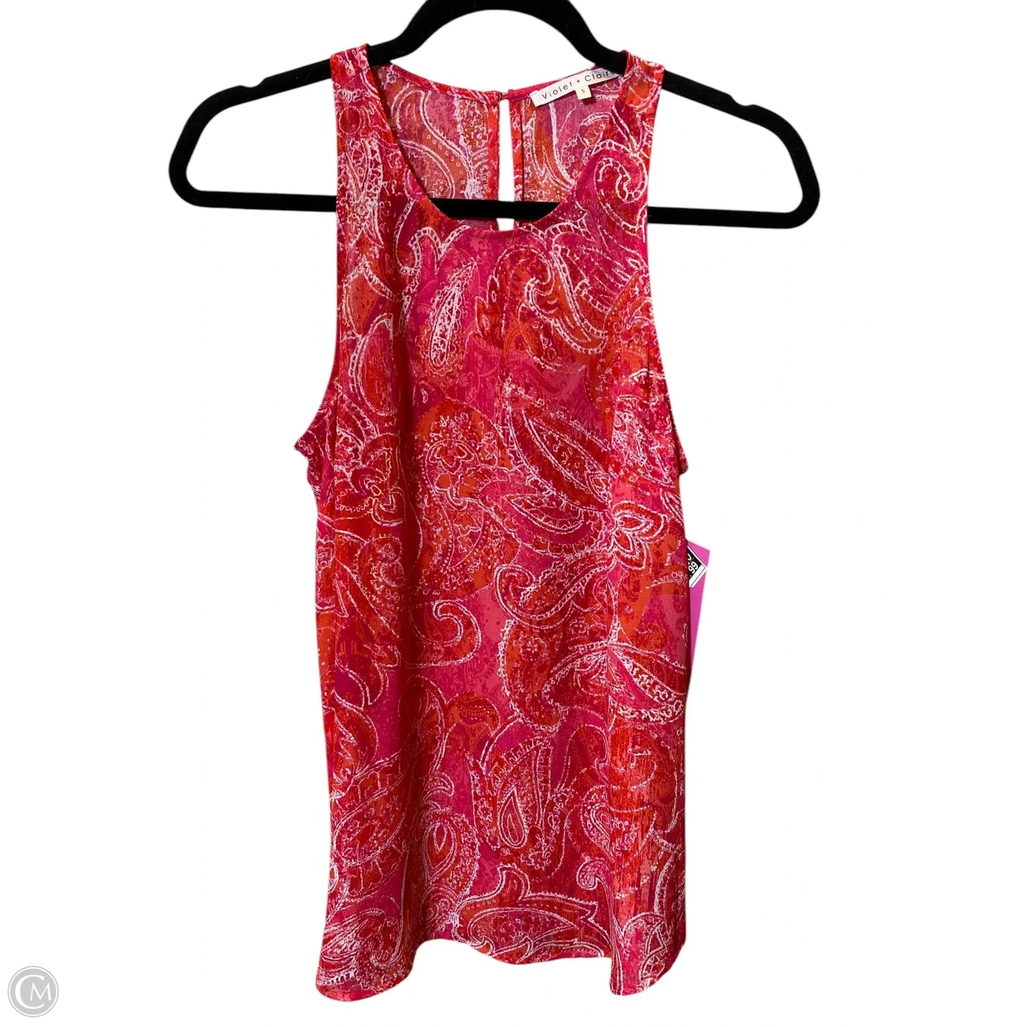 Top Sleeveless By Violet And Claire In Orange & Pink, Size: S