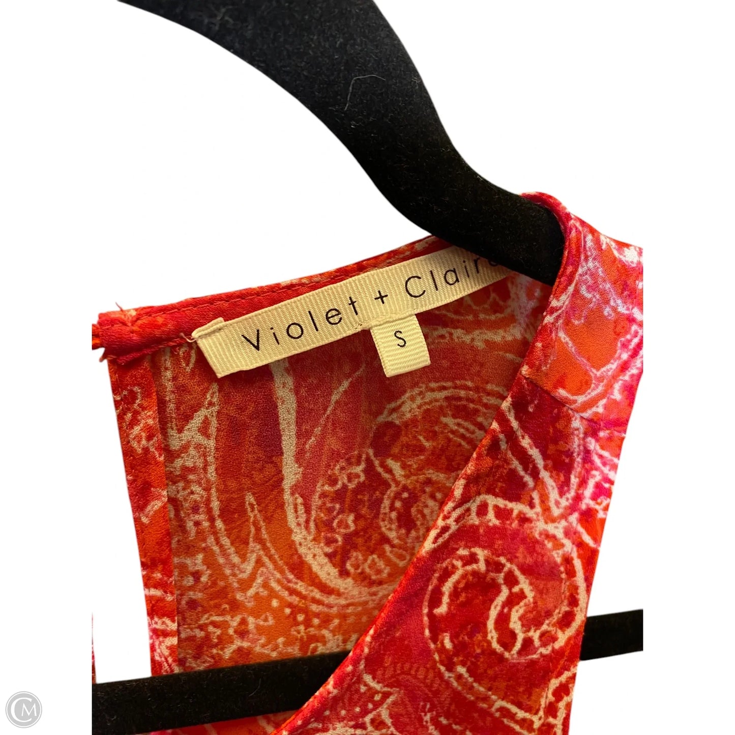 Top Sleeveless By Violet And Claire In Orange & Pink, Size: S