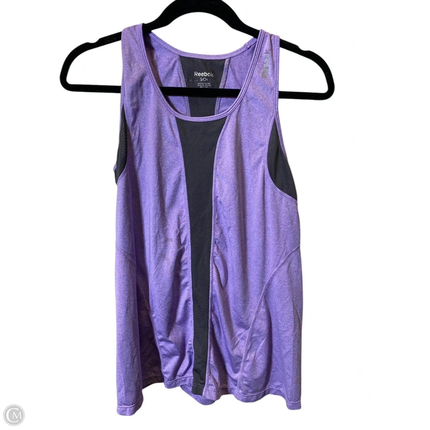 Top Sleeveless By Reebok In Grey & Purple, Size: S